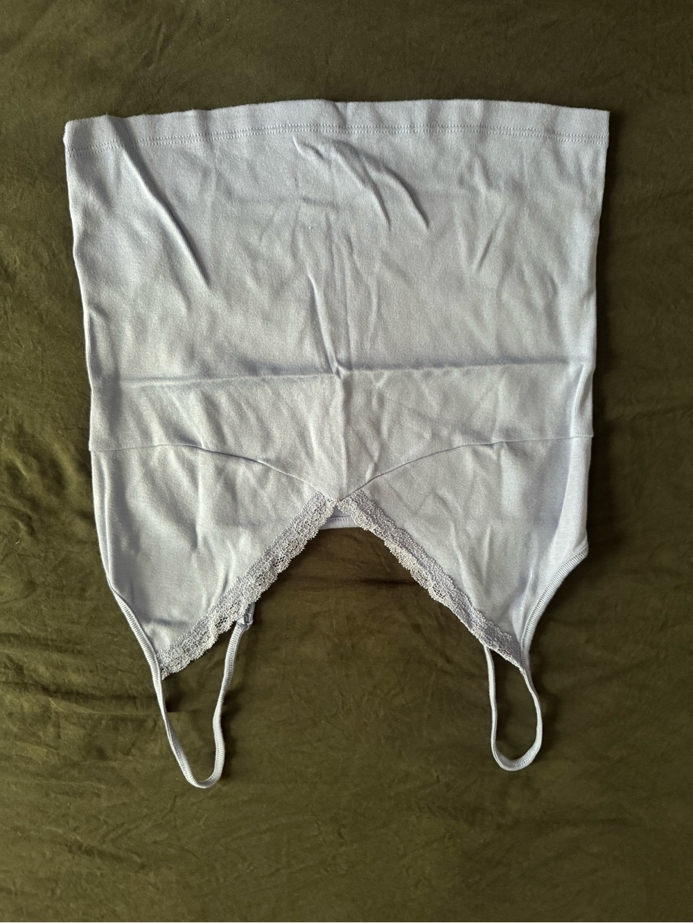 No Boundaries White Lace-Trim Bandeau Camisole